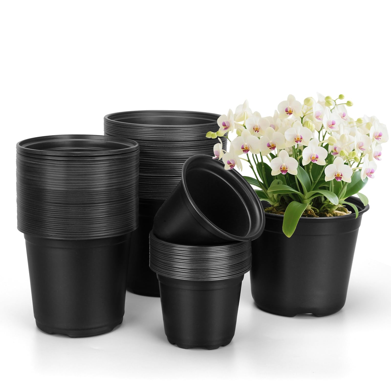 FUOAUYK 4-inch seed-starting pot with drainage for efficient germination.