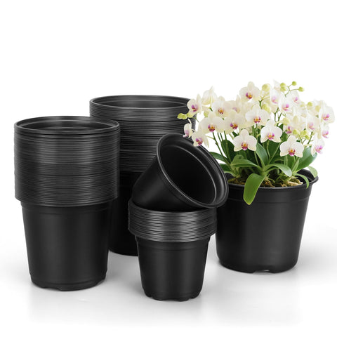 FUOAUYK 4-inch seed-starting pot with drainage for efficient germination.