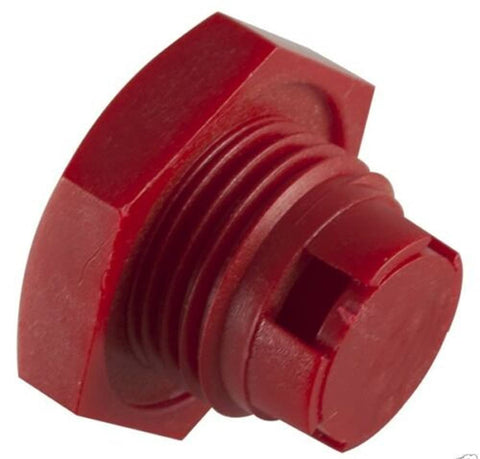 Fuoequl cat pump oil cap installed on pressure washer pump.