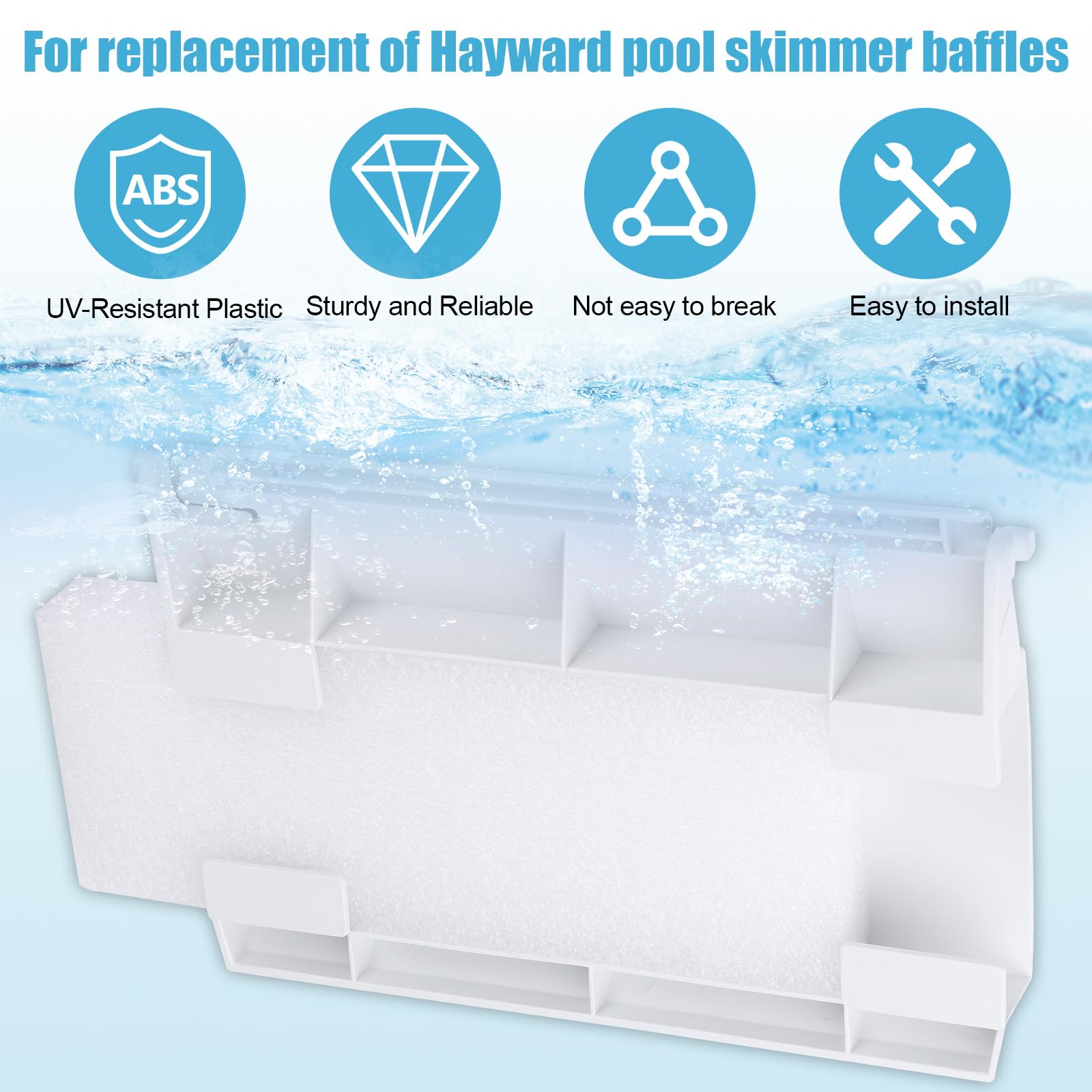 Fuoequl skimmer door installation is quick and tool-free.