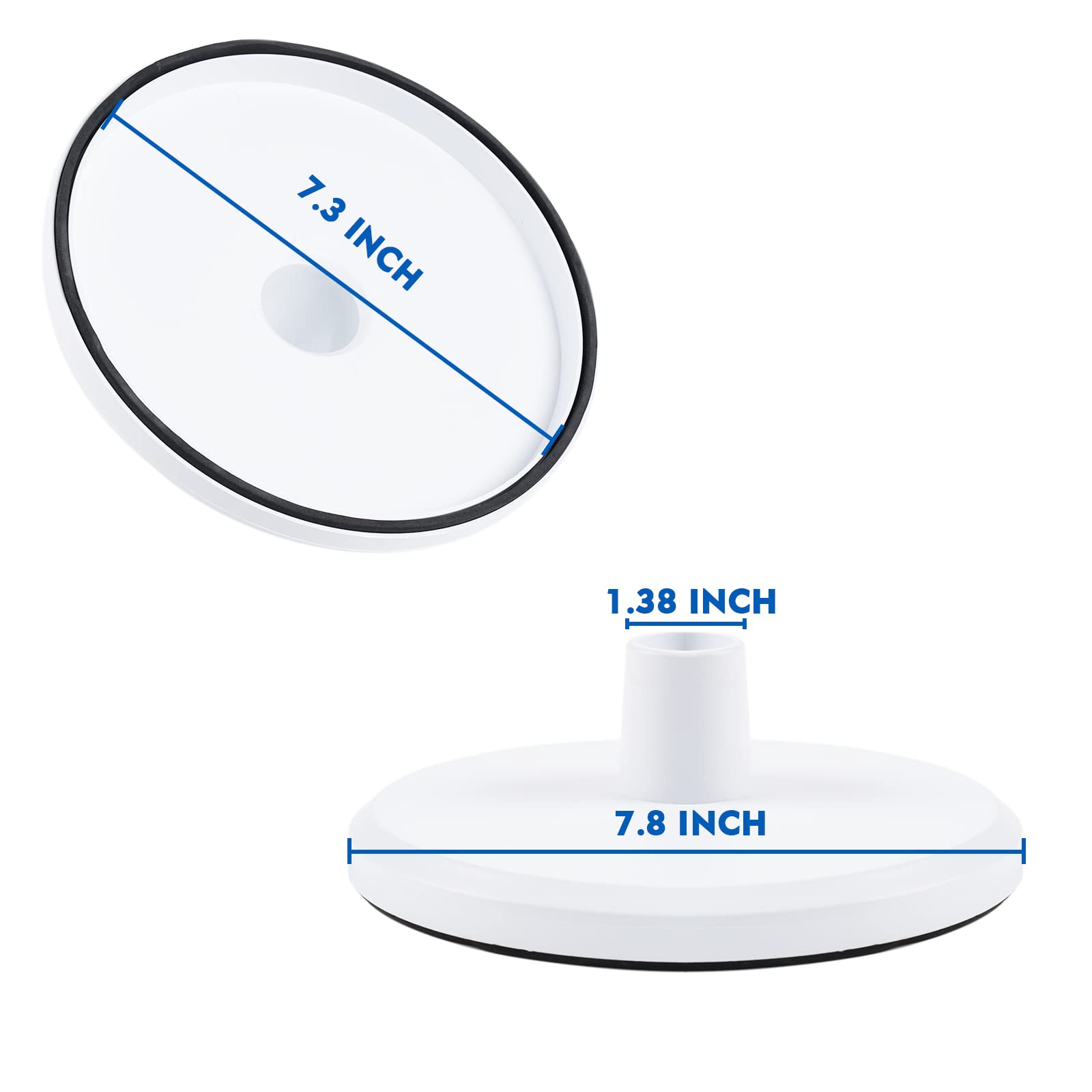 Fuoequl Hayward-compatible skimmer plate shown on above-ground pool for easy maintenance