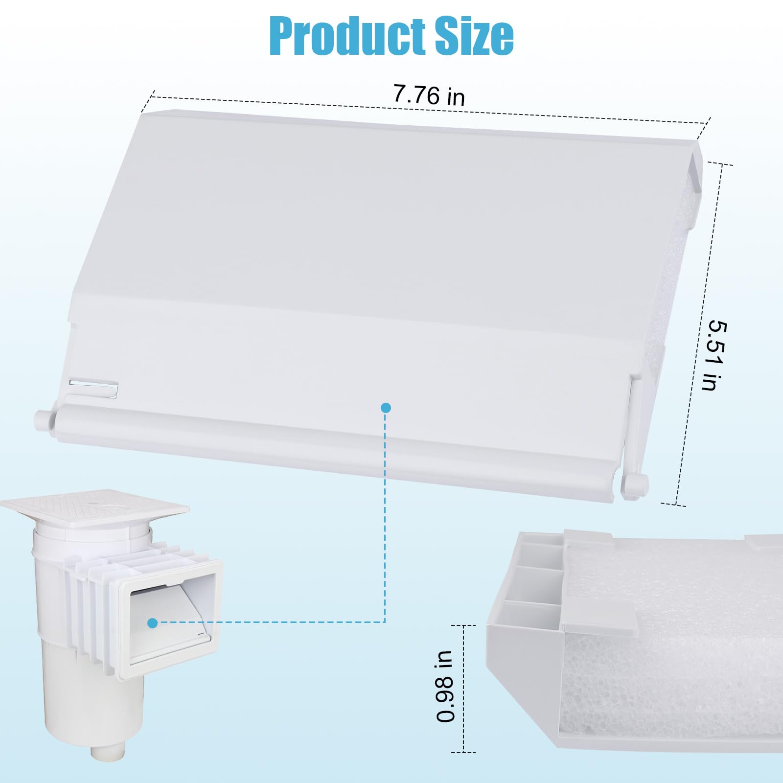 Fuoequl inground pool weir door installation is tool-free and straightforward.