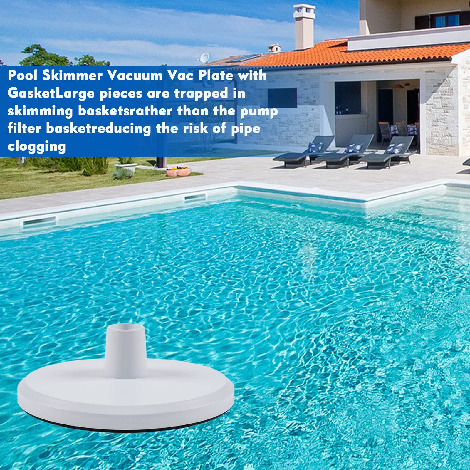 Fuoequl skimmer plate prevents debris clogging in skimmer basket