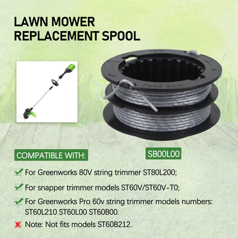 Fuosuc SB00L00 spool with dual-line setup speeds up cutting tasks