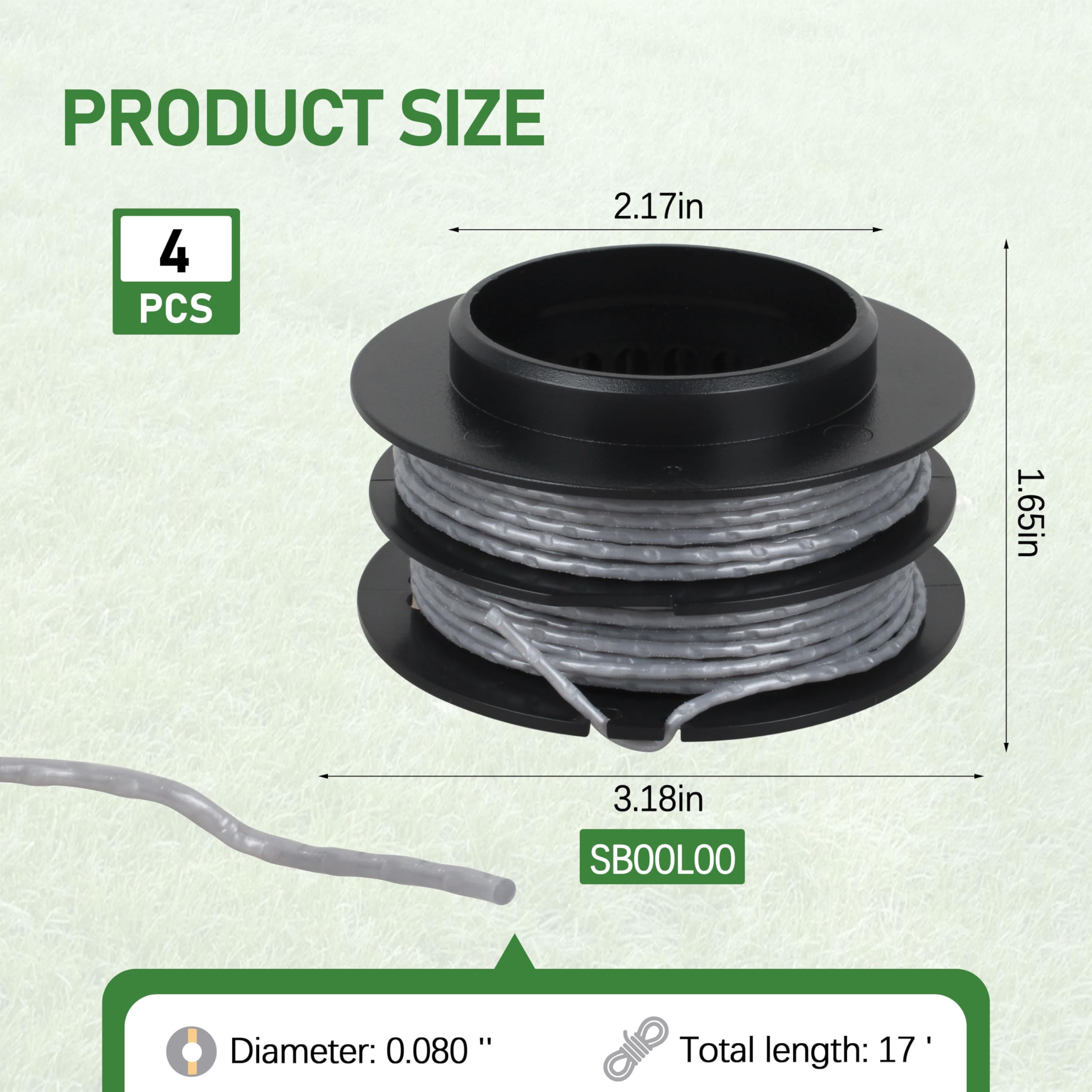 Fuosuc SB00L00 twist-design spool reduces drag and noise during use