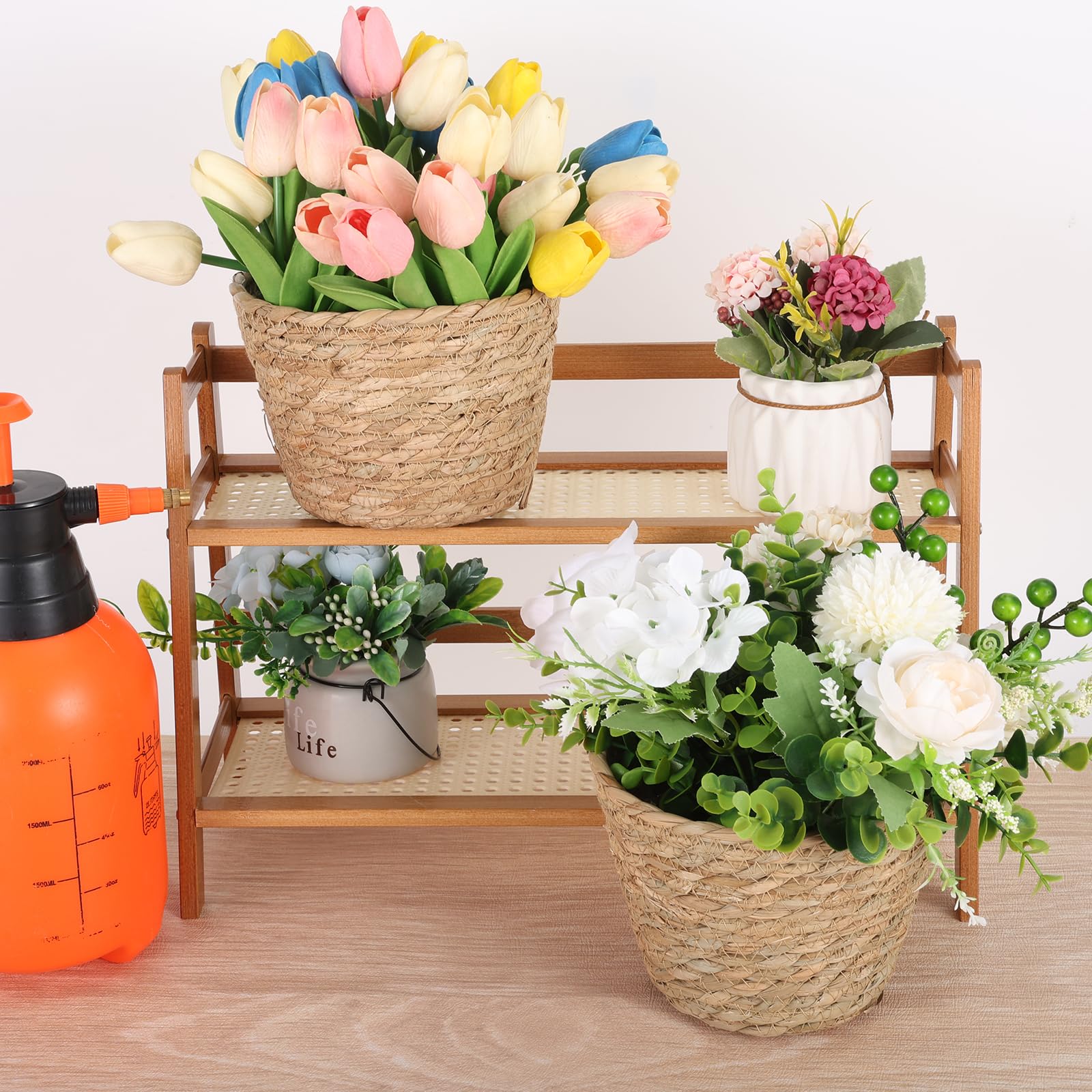 FUPMILPHRANX lightweight wicker basket easy to move for flexible living spaces.
