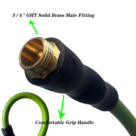 Furesn brass 3/4 GHT connector resists pressure for durable use