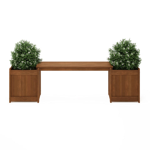 Furinno Tioman flower box with removable bench for flexible seating.