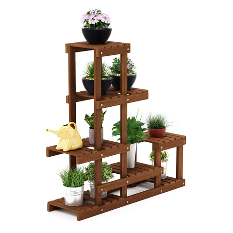 Furinno Tioman multi-tier plant shelf for optimal light exposure