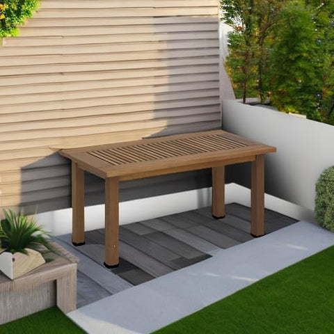Furinno Tioman outdoor lifestyle setup in a backyard.