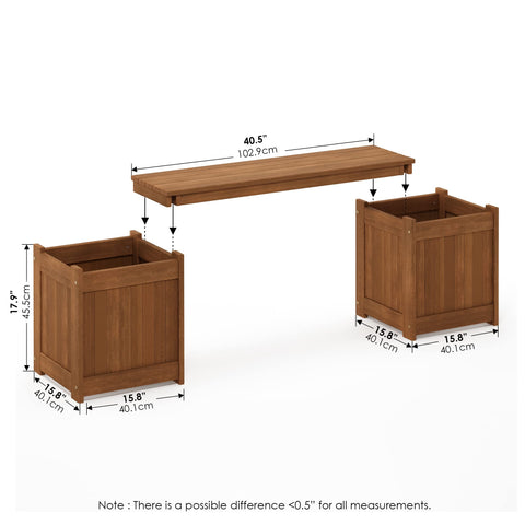 Furinno Tioman teak oil detail emphasizes weather resistance.