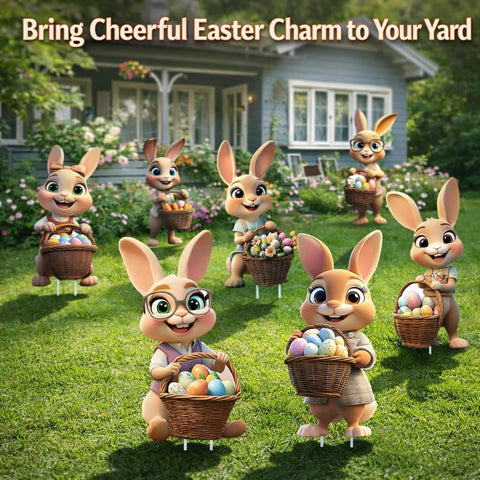FurniCore Easter entrance display signs create a festive party welcome.