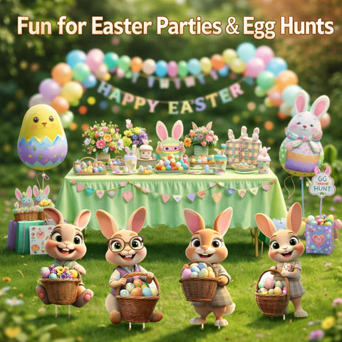 FurniCore spring lawn decor ideal for Easter egg hunts and outdoor parties.