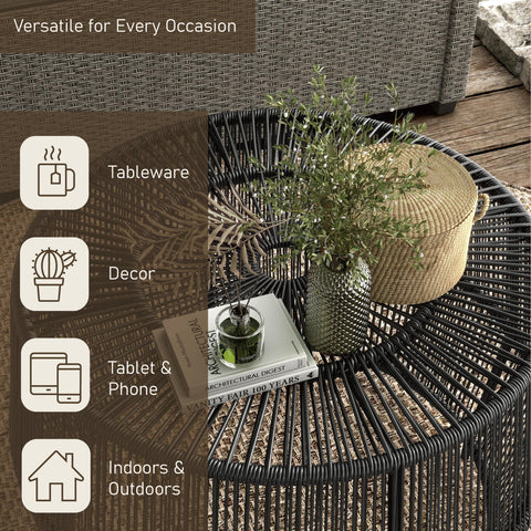 Furniture of America Ysar coastal boho style table as patio decor