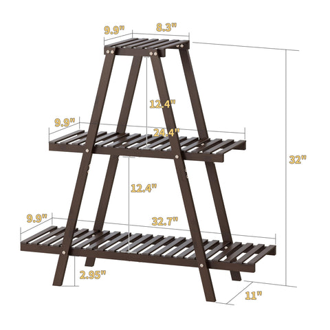 Furshus bamboo plant rack highlights greenery with a stable, lightweight frame.