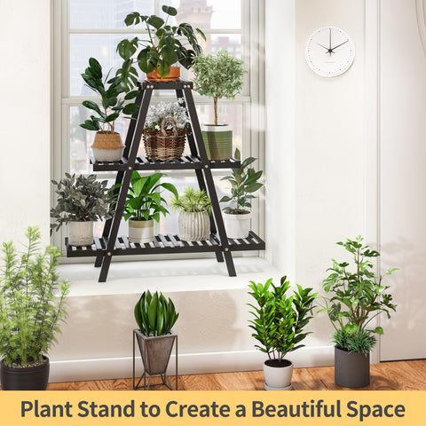Furshus plant stand features a stable triangular frame
