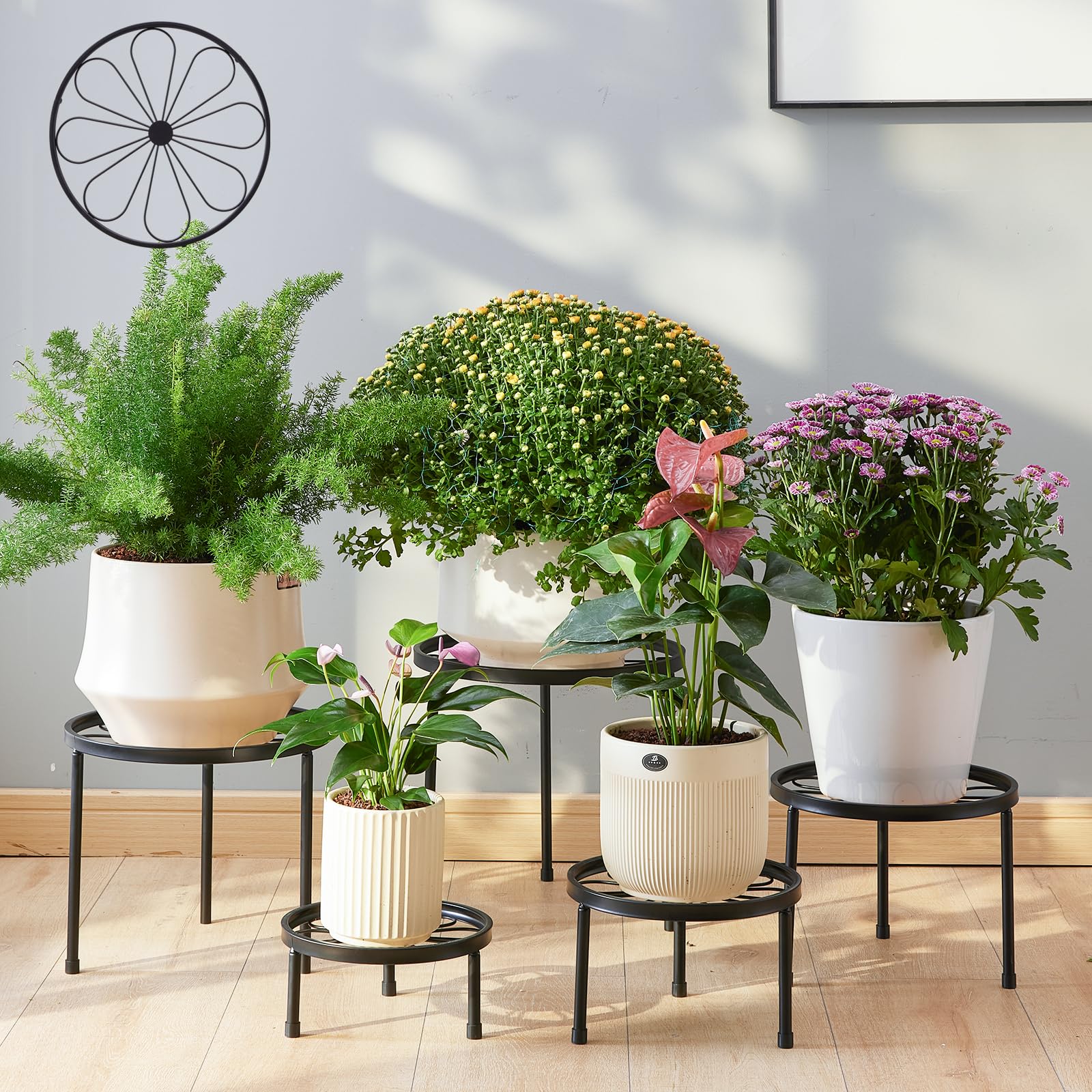 Furshus plant stand 5-pack hero showcasing durable, space-saving display options.