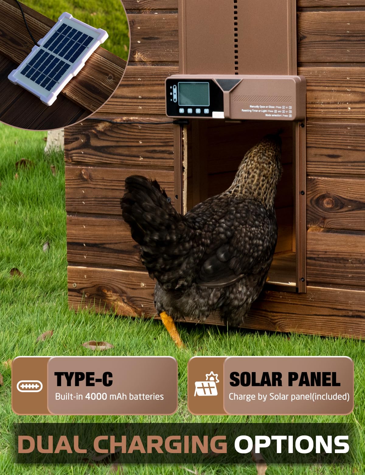 Fursnob tall-wide opening prevents bottlenecks for larger poultry.