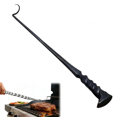 Fusionara Meat Hook Flipper overview with durable forged iron and heat-treated finish