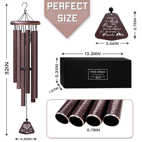 Fusui outdoor decor for patio balcony or garden with hanging wind chime