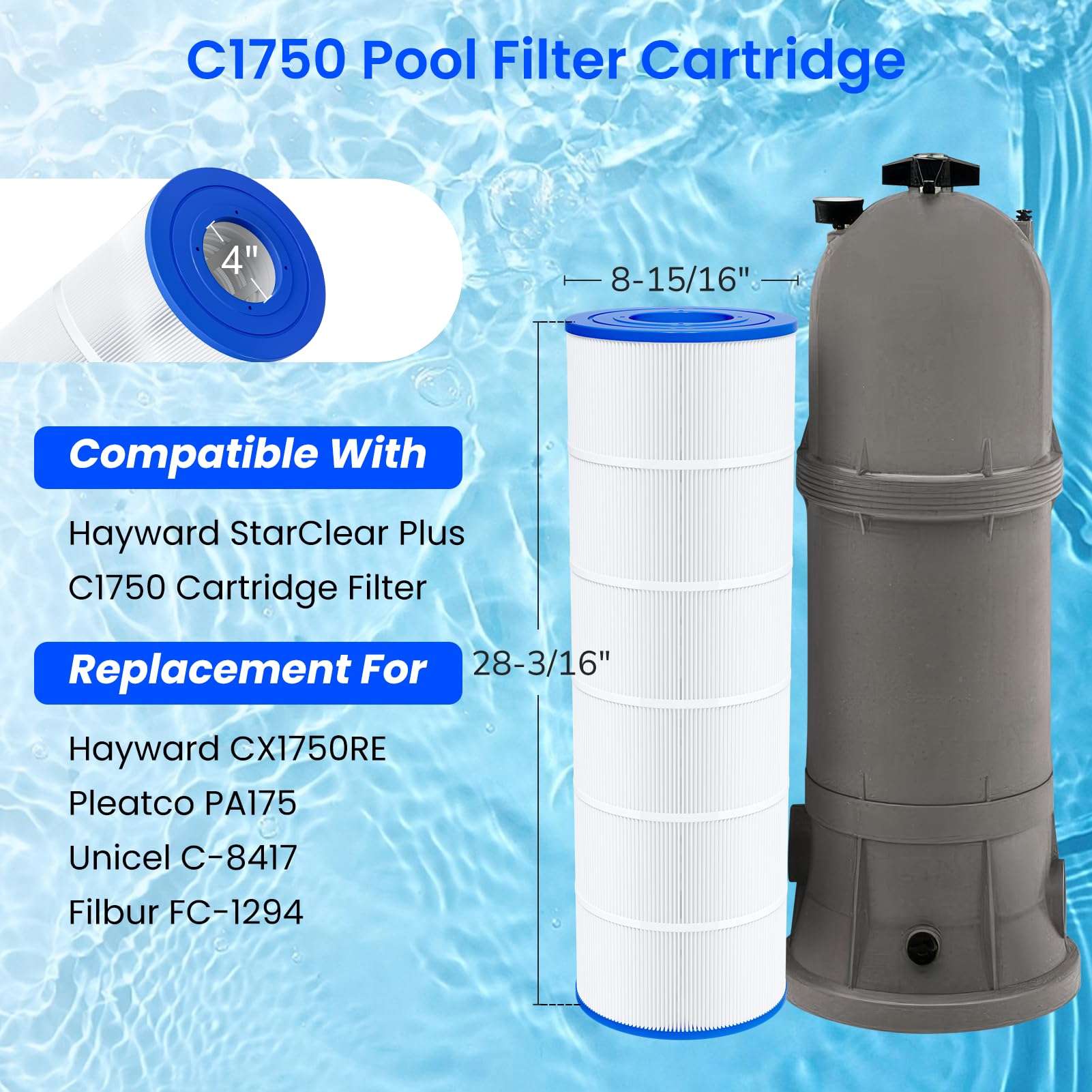 Future Way C1750-fit-hayward-c1750: compatible with common Hayward models