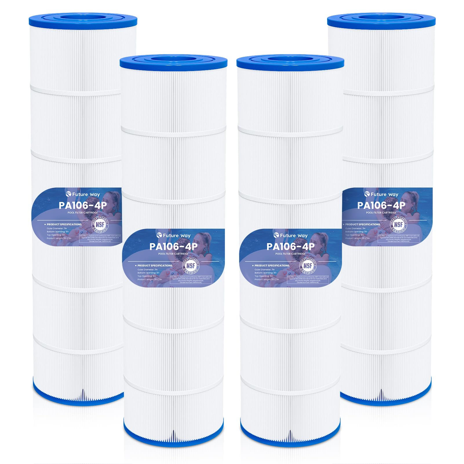 Future Way C4030 front view cartridge compatible with Hayward SwimClear for clean water