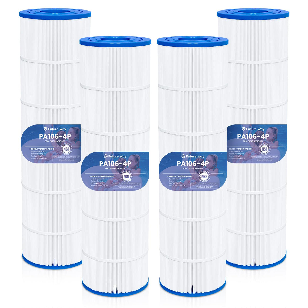 Future Way C4030 front view cartridge compatible with Hayward SwimClear for clean water