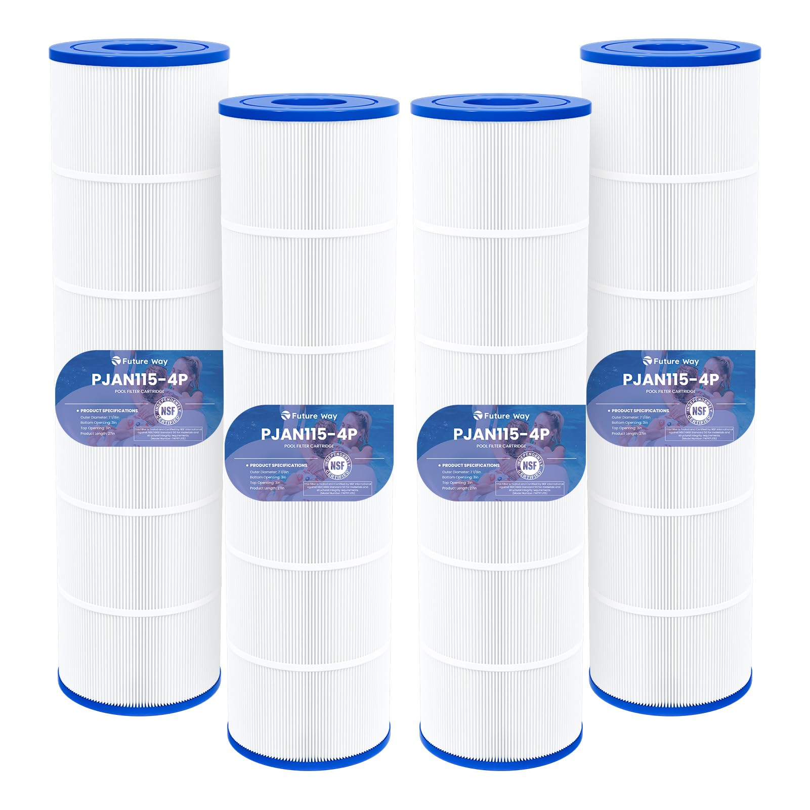 Future Way CV460 filter cartridge installed in a pool filter for easy replacement