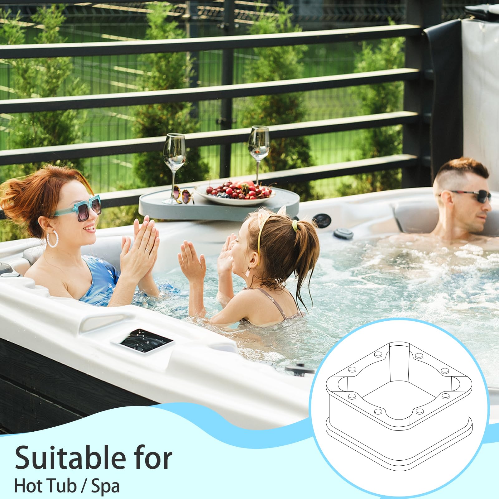 Future Way PWK30 filter easy to clean and reuse for economical spa maintenance.