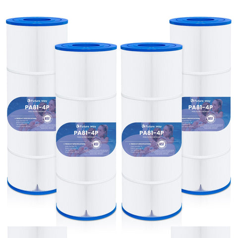 Future Way four-pack filter close-up showing compatibility with Hayward Swim Clear C3030