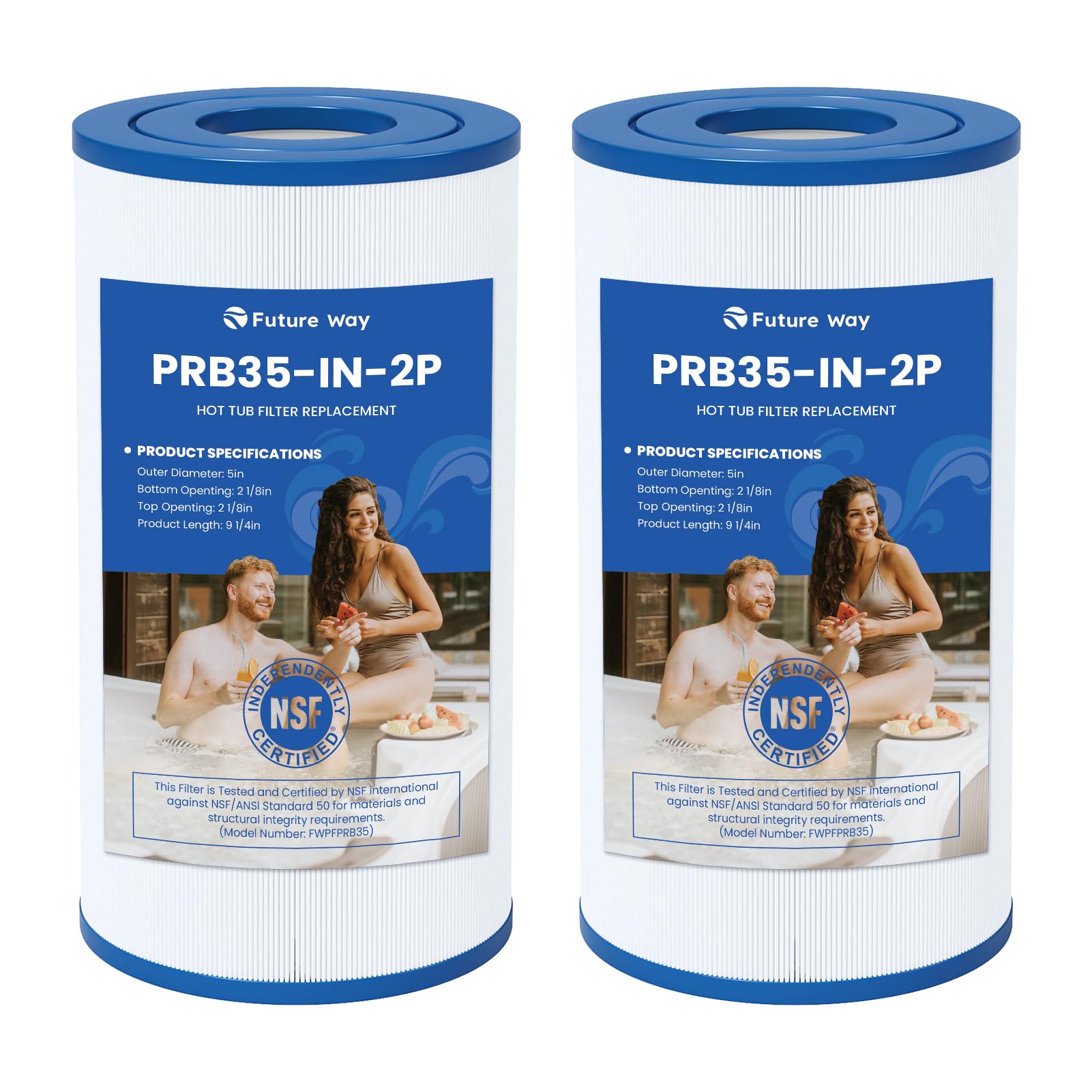 Future Way PRB35-IN filter assembly for Thermospa; clear spa water potential.