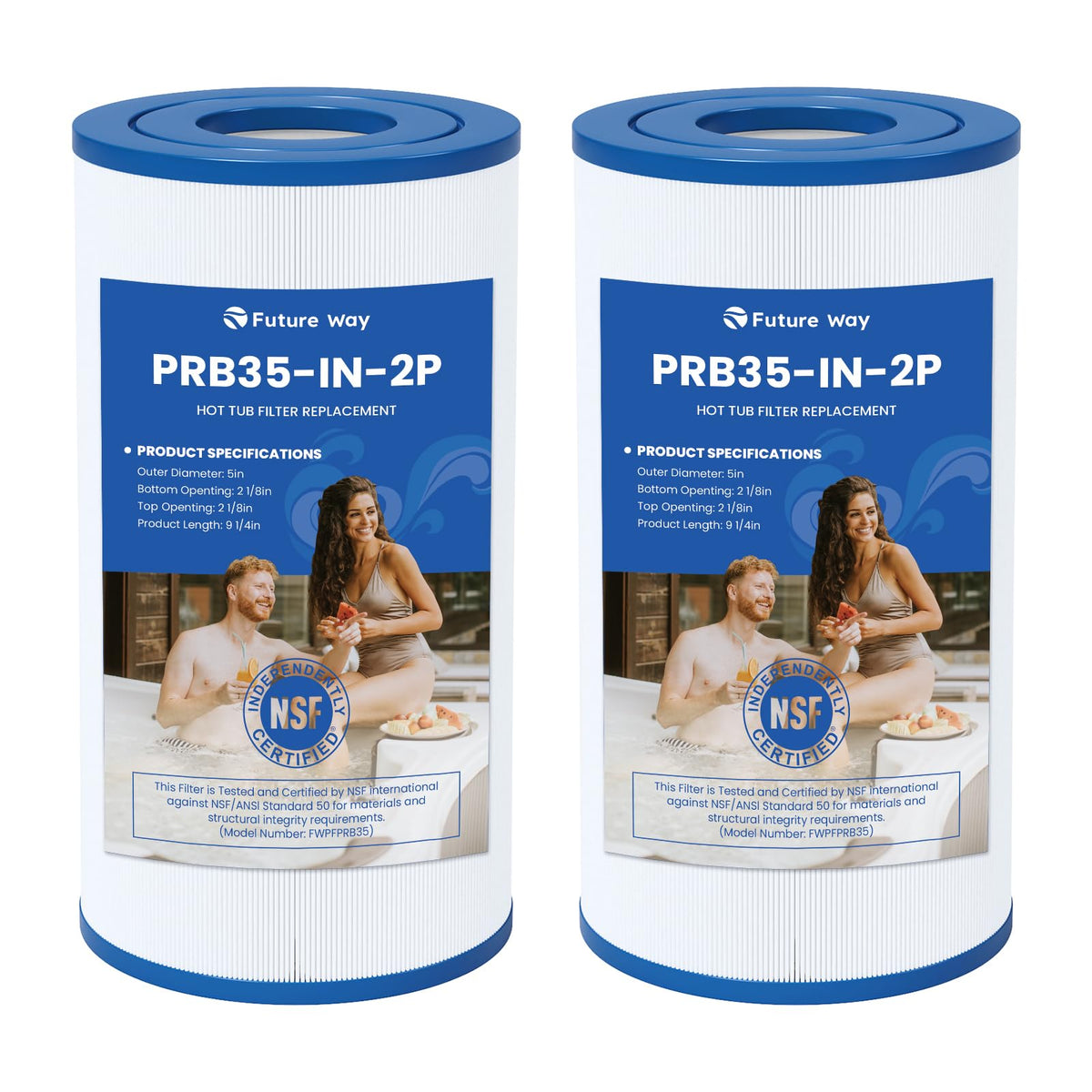 Future Way PRB35-IN filter assembly for Thermospa; clear spa water potential.