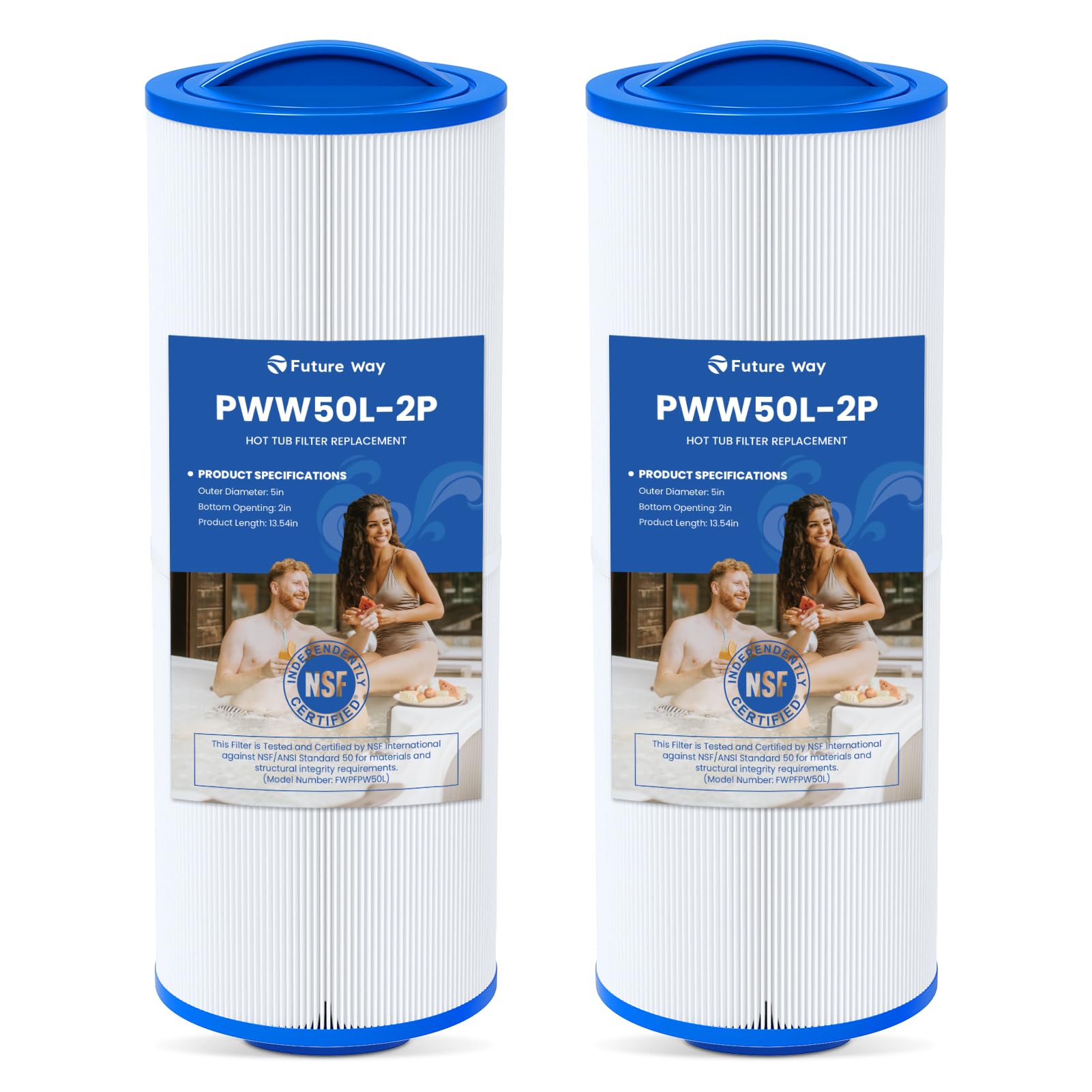 Future Way PWW50L filter with 5-inch outer diameter fits Teleweir 50 reliably