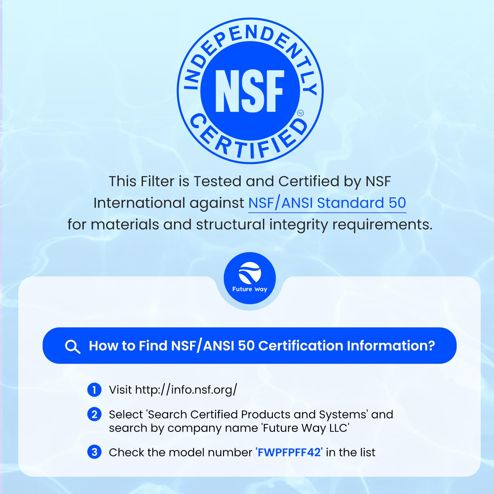 Future Way spunbond core filter offers durable filtration for steady spa performance.