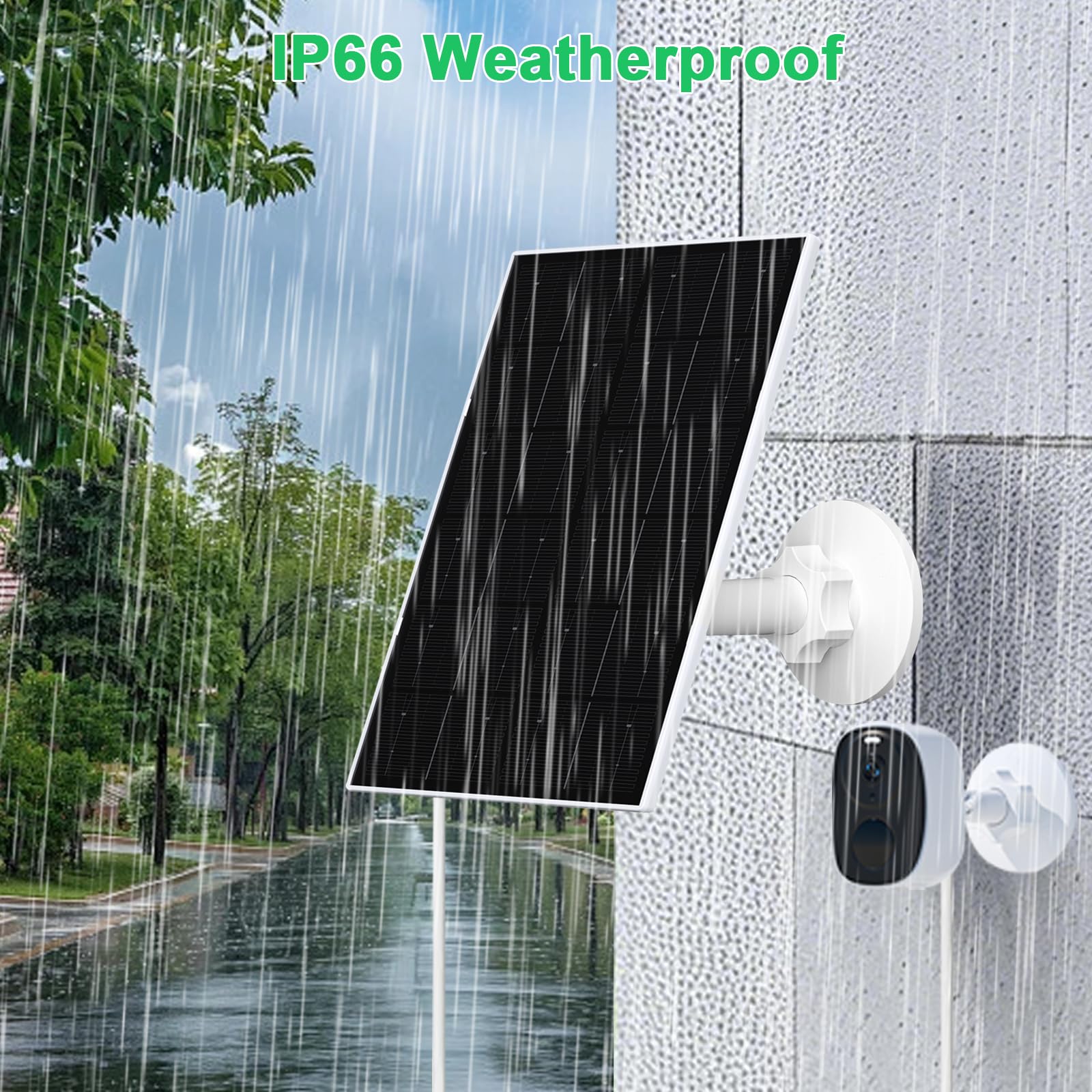 FUTUREZEN 4W solar panel 360° bracket allows easy three-hole installation.