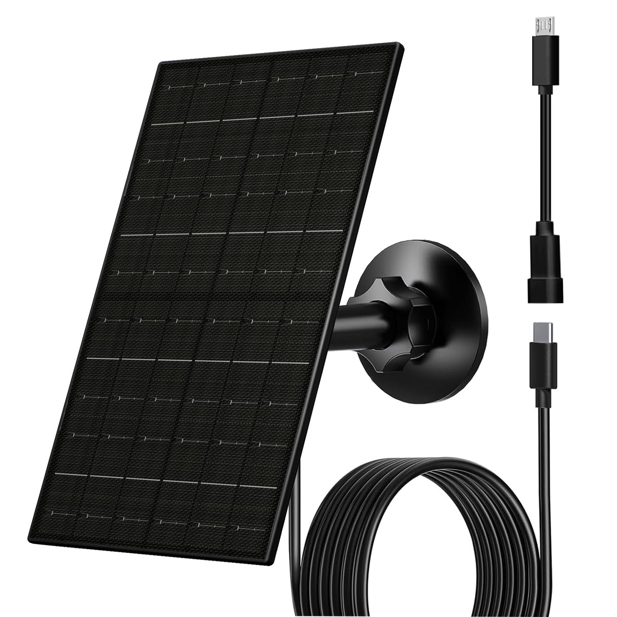 FUTUREZEN 6W solar panel powers an outdoor security camera.