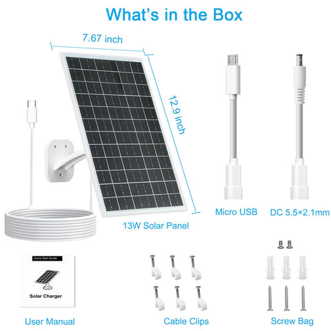 FUTUREZEN 13W solar panel 360° mount enables precise sun exposure.