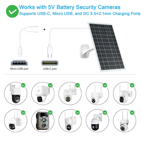 FUTUREZEN 13W solar panel side mount with 360° positioning for flexible setup.