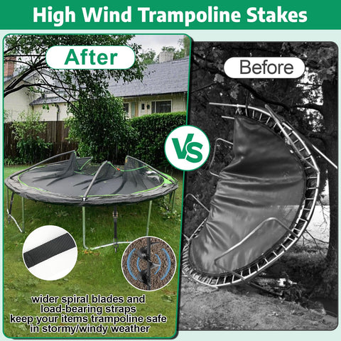 Fuuner trampoline anchors heavy-duty build prevents shifting during windy play.
