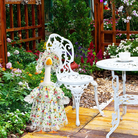 FuWeave 23-inch goose outfit on stand ready for porch display