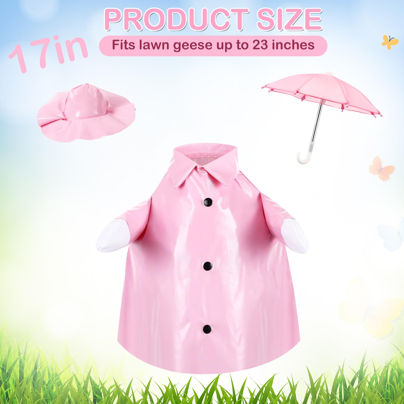 FuWeave baby goose umbrella pink, adds quick shade for garden displays.