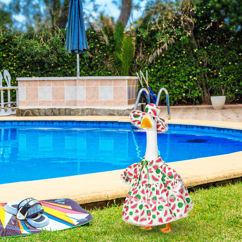FuWeave bright goose costume brings playful summer ambience to porches