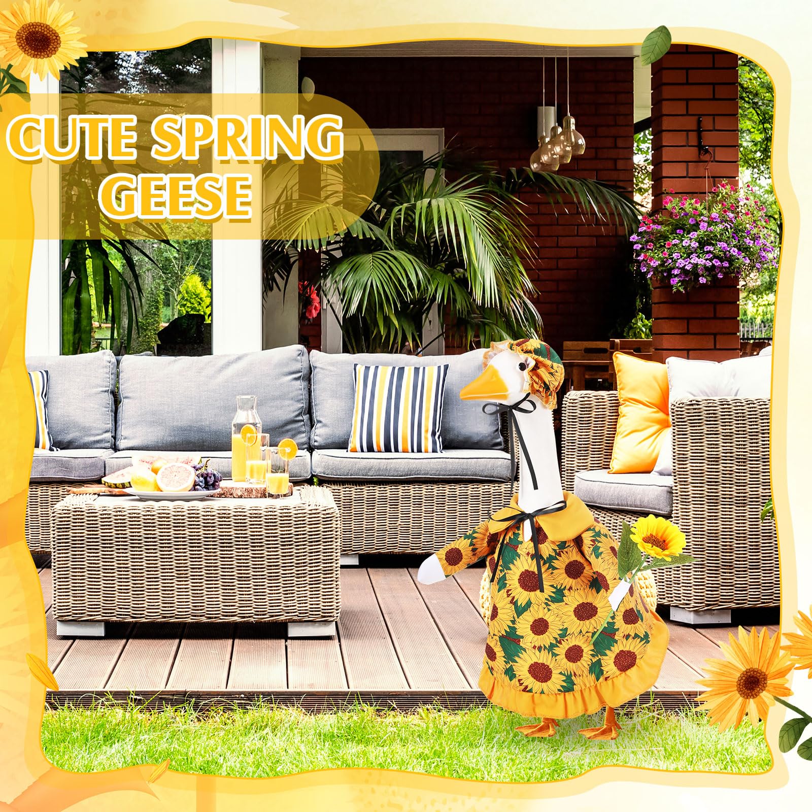 Vibrant sunflower colors brighten spring and summer decoration with seasonal flair.