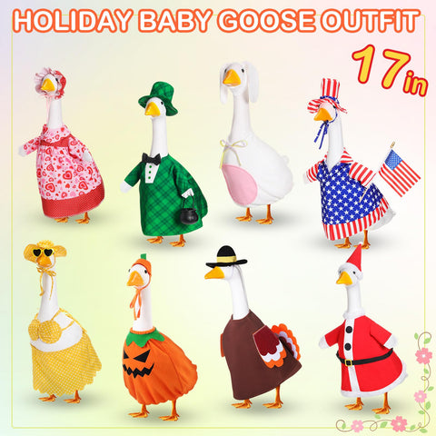 FuWeave Christmas goose outfit adds cozy holiday cheer to your porch