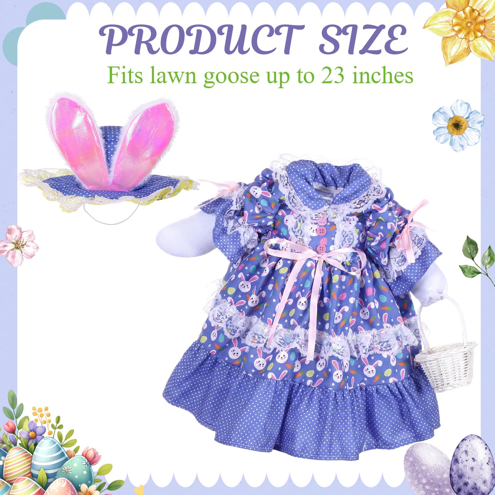 FuWeave purple Easter goose hat adds charming seasonal flair.