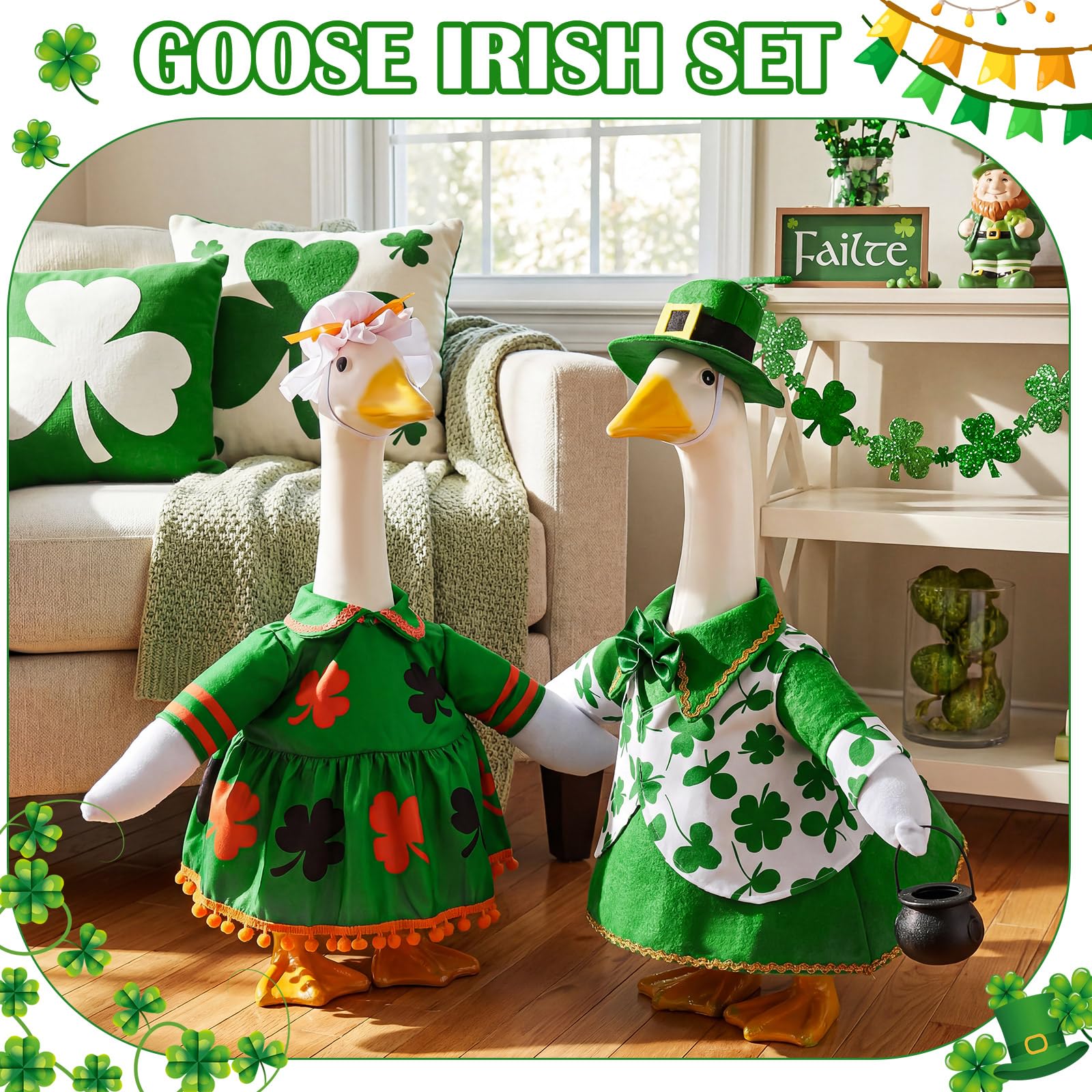 Fits standard 23-inch lawn geese for easy dressing.