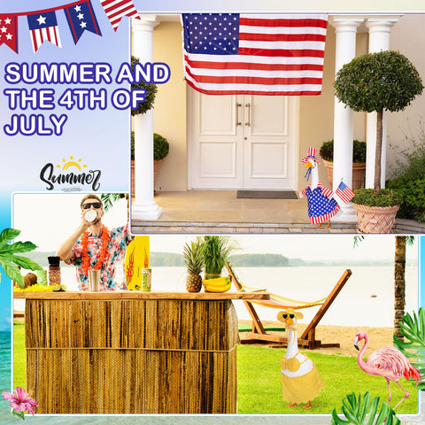 FuWeave Fourth of July goose outfit brings patriotic flair to outdoor decor