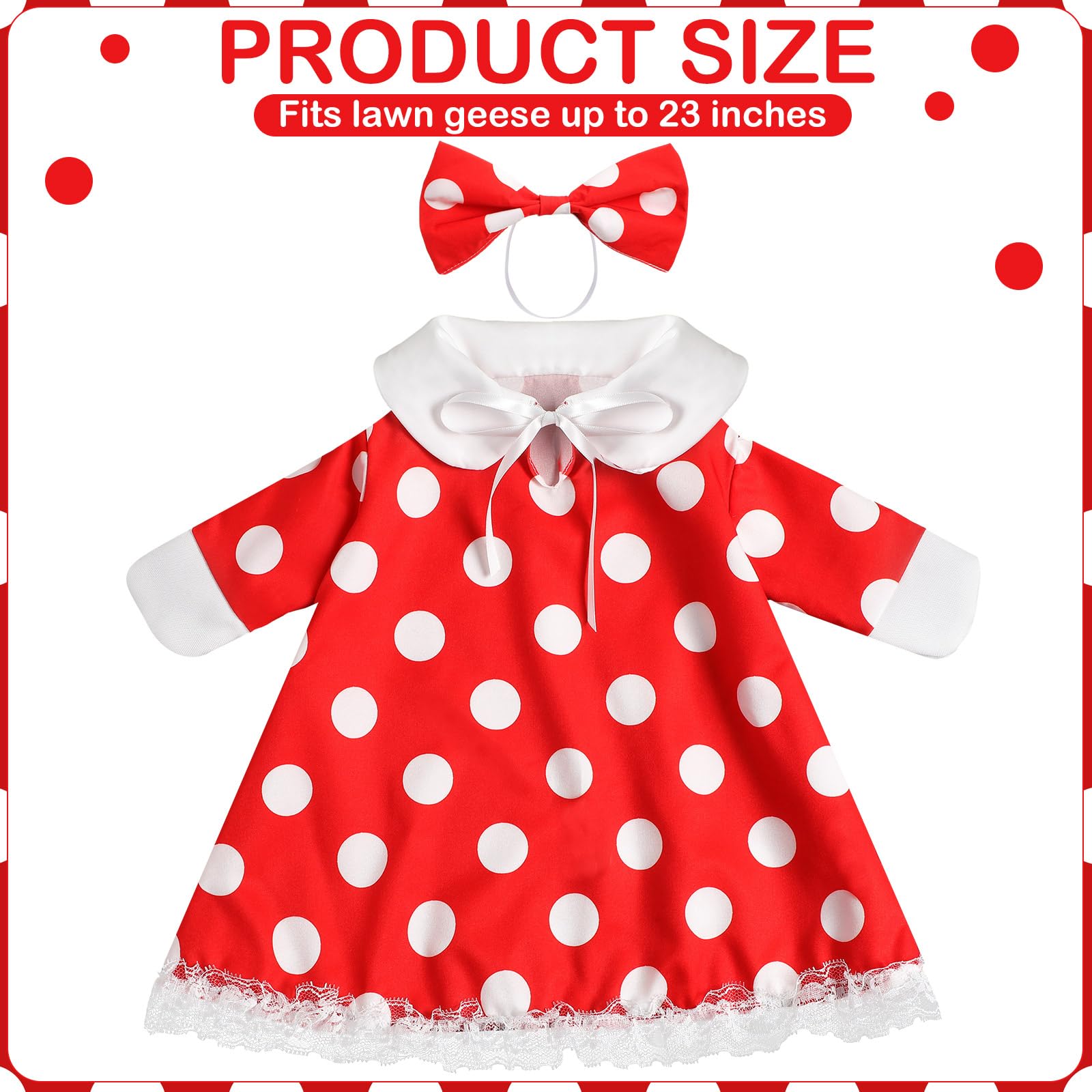 FuWeave goose hair bow complements the outfit for a polished display.