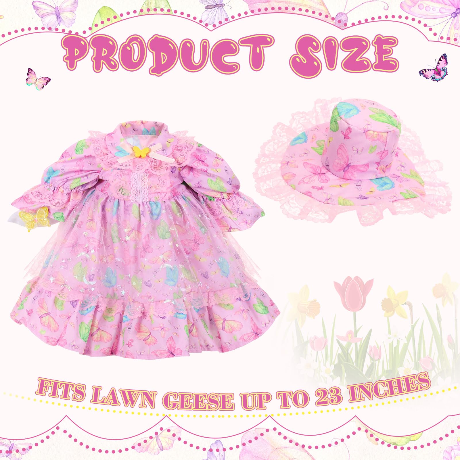 FuWeave Lolita-style goose costume with hat adds whimsical porch charm