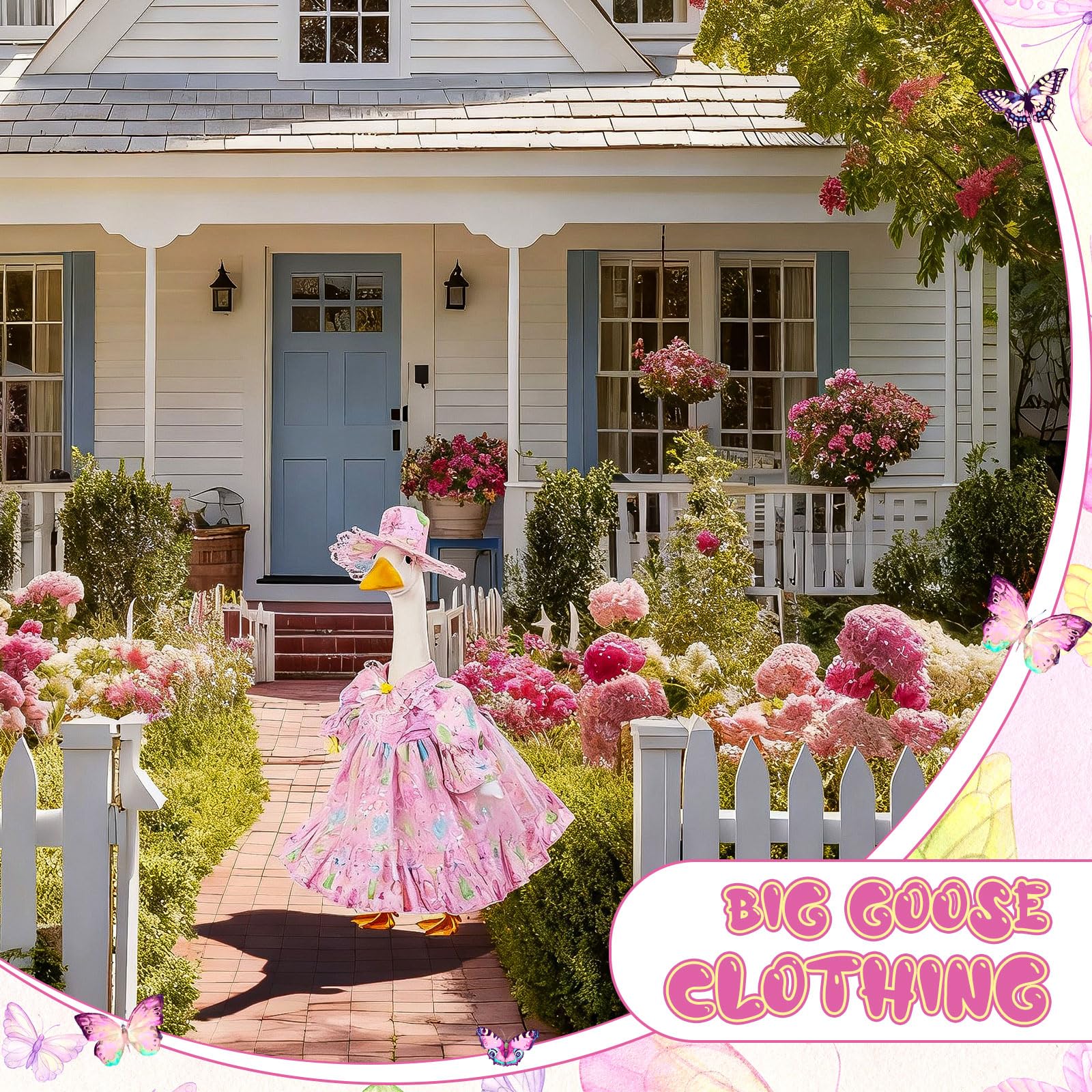 Outdoor geese decor clothing from FuWeave ready to transform your statue